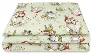 Baby Shop ágynemű huzat 100*135 cm - zöld béka