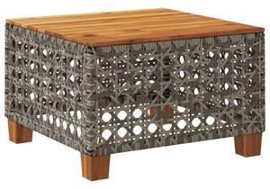 VidaXL Kerti Asztal - Polyrattan - Akácfa - 55x55 cm