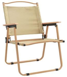 VidaXL 2 db bézs oxford szövet camping szék 54 x 55 x 78 cm