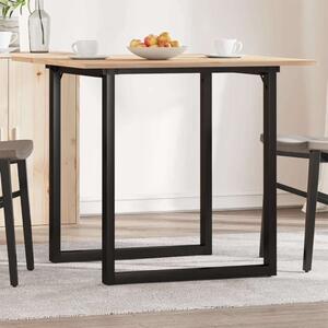 VidaXL tömör fenyőfa és öntöttvas étkezőasztal O-vázzal 90x90x75 cm