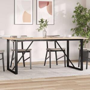VidaXL tömör fenyőfa és öntöttvas étkezőasztal O-vázzal 180x90x75 cm