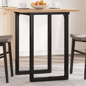 VidaXL tömör fenyőfa és öntöttvas étkezőasztal O-vázzal 70x70x75,5 cm