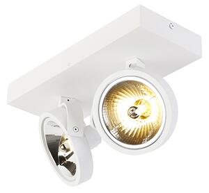 Design mennyezeti spotlámpa fehér állítható 2-lámpás - Go