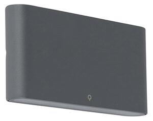 Sötétszürke kültéri fali lámpa 17,5 cm LED-del IP65 - Batt