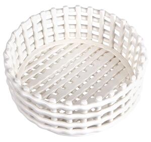 CRAFT kerámia kosár, fehér Ø21cm