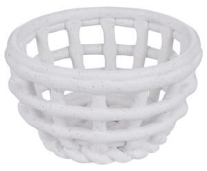 CRAFT mini kerámia kosár, fehér Ø12cm