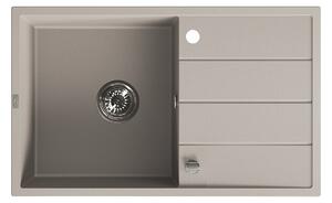 Laveo Wolin, 1 rekeszes gránit mosogató 780x480x185 mm, bézs, LAV-SPW_411T