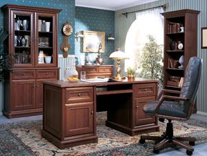 Sonata íróasztal, fiókokkal és szekrényekkel - 160 cm - nemes gesztenyefa