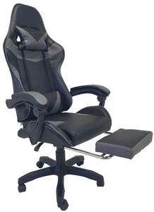 BipiLine Pro Gamer szék lábtartóval #fekete-szürke
