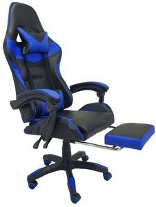 BipiLine Pro Gamer szék lábtartóval #fekete-kék