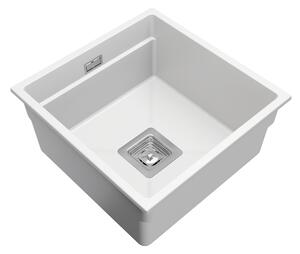 Gamma Decor 4445, 1 rekeszes gránit mosogató 440x450x215 mm, fehér, GMA-ZLE000133