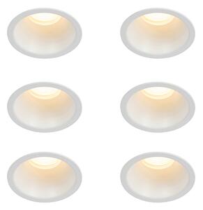 6 db fehér GU10 beépíthető spotlámpa szett 35 mm IP44 - Dept