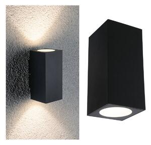 Paulmann Flame kültéri fali 2 izzós 12,8cm antr., Fekete, Alumínium, Modern