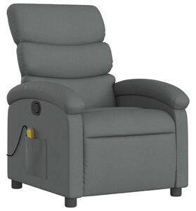 VidaXL szövet dönthető masszázsfotel, sötétszürke
