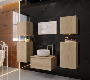 Venezia Alius A19 fürdőszobabútor szett + mosdókagyló + szifon (sonoma tölgy)