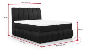 FLORENCE kárpitozott ágy, 160x200 cm, soft 33
