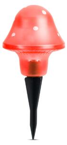 LED-es szolár Gombalámpa 11cm #piros