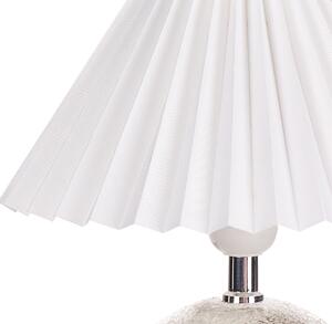 Fehér kerámia asztali lámpa kétdarabos szettben 32 cm ZEYI