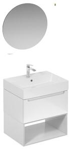 Fürdőszobagarnitúra mosdóval mosdócsappal, kifolyóval és szifonnal Naturel Stilla fehér fényű KSETSTILLA012