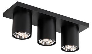 Modern mennyezeti spot fekete 3 lámpás - Tubo