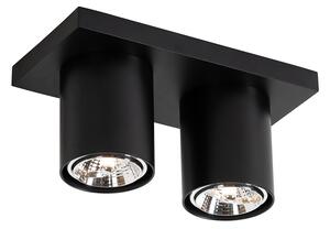 Modern mennyezeti spot fekete 2 lámpa - Tubo