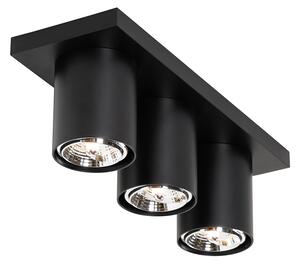Modern mennyezeti spotlámpa fekete 3 lámpás - Tubo