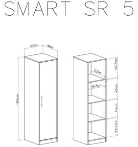 Smart SR5 egyajtós ruhásszekrény