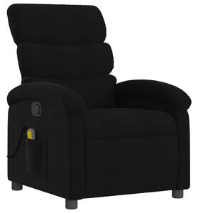 VidaXL szövet dönthető masszázsfotel, fekete