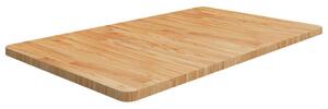 VidaXL világosbarna kezelt tömör fa fürdőszobai pult 100x60x2,5 cm