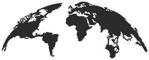 World Map Large fém fali dekoráció
