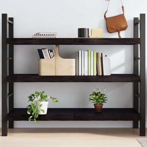 VidaXL sötétbarna kezelt tömör tölgyfa fali polc 140 x 60 x (2-6) cm