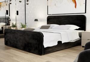 LARA boxspring kárpitozott ágy, 120x200, opera black