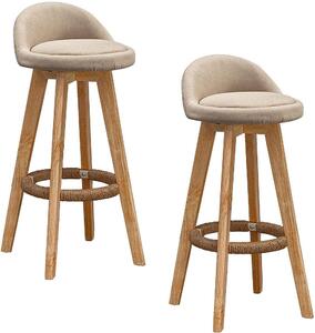 Quasar & Co.® Bárszékkészlet - 2 db - Elefántcsont - 80 cm