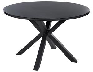Kerek fekete kerti étkezőasztal ⌀ 120 cm MALETTO