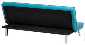 Kék kárpitozott kanapéágy HASLE