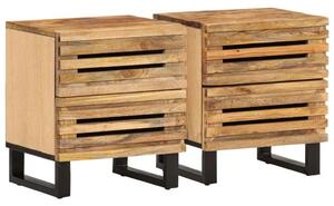 VidaXL Mangófa Éjjeliszekrény Pár - 2 db - 40x33x46 cm