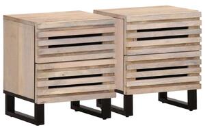 VidaXL Mangófa Éjjeliszekrény Pár - 2 db - 40x33x46 cm