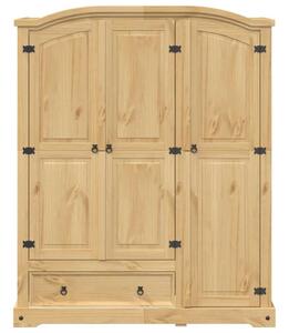 VidaXL Corona Fenyőfa Ruhásszekrény - 151,5x52x186 cm