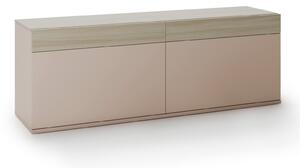 TV-állvány Sermavi 113, Laminált forgácslap, 62x175x44cm, Bézs, Tölgy