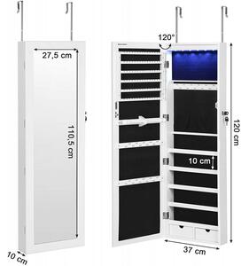 Fehér ékszer szekrény 120 x 36.5 x 11.5 cm