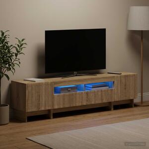 3 darabos LED TV szekrény EDE Sonoma Tölgy Szerelt Fa