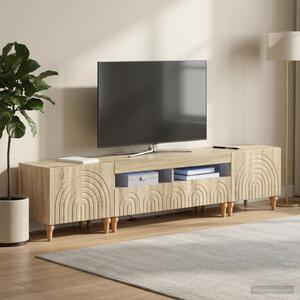 3 darabos LED TV szekrény Sonoma Tölgy Szerelt Fa