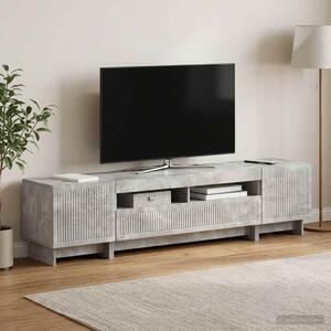 5 darabos LED TV szekrény Betonszürke Szerelt Fa