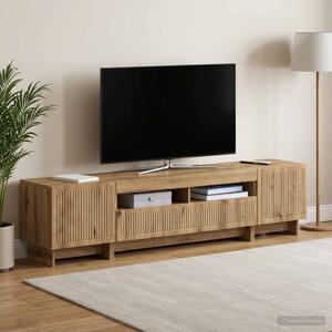 5 darabos LED TV szekrény Kézműves Tölgy Szerelt Fa