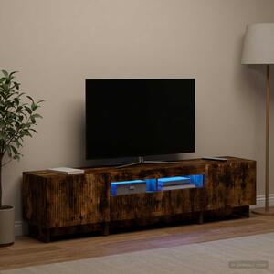 5 darabos LED TV szekrény Füstös Tölgy Szerelt Fa