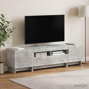 5 darabos LED TV szekrény Betonszürke Szerelt Fa