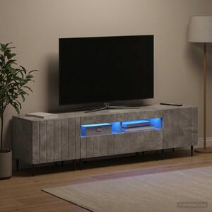 3 darabos LED TV szekrény ZWOLLE Betonszürke Szerelt Fa