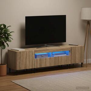 3 darabos LED TV szekrény ZWOLLE Sonoma Tölgy Szerelt Fa