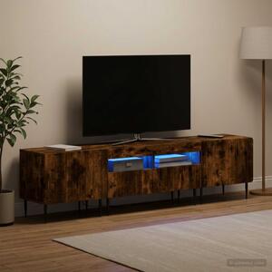 3 darabos LED TV szekrény ZWOLLE Füstös Tölgy Szerelt Fa
