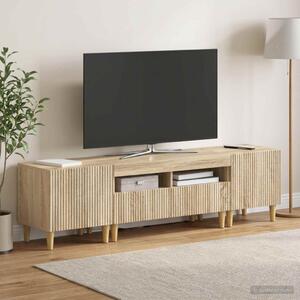 3 darabos LED TV szekrény ARNHEM 3 db Sonoma Tölgy Szerelt Fa